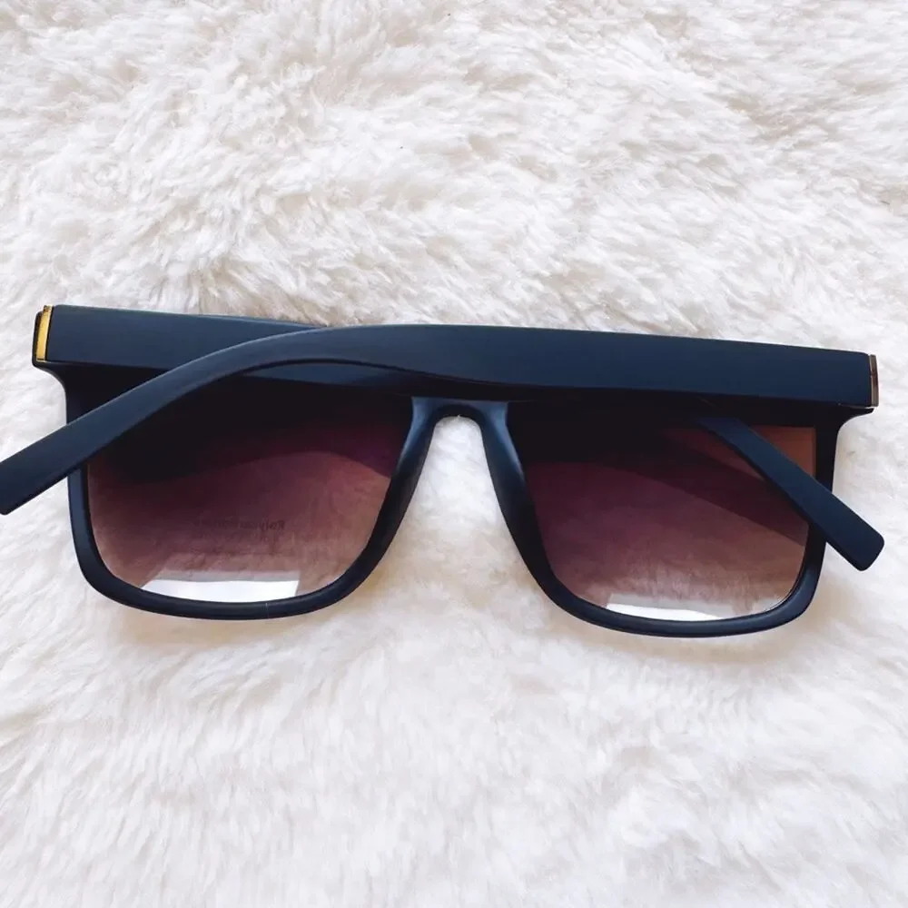Otto Deep Midnight Blue Angular Frame Sunglasses